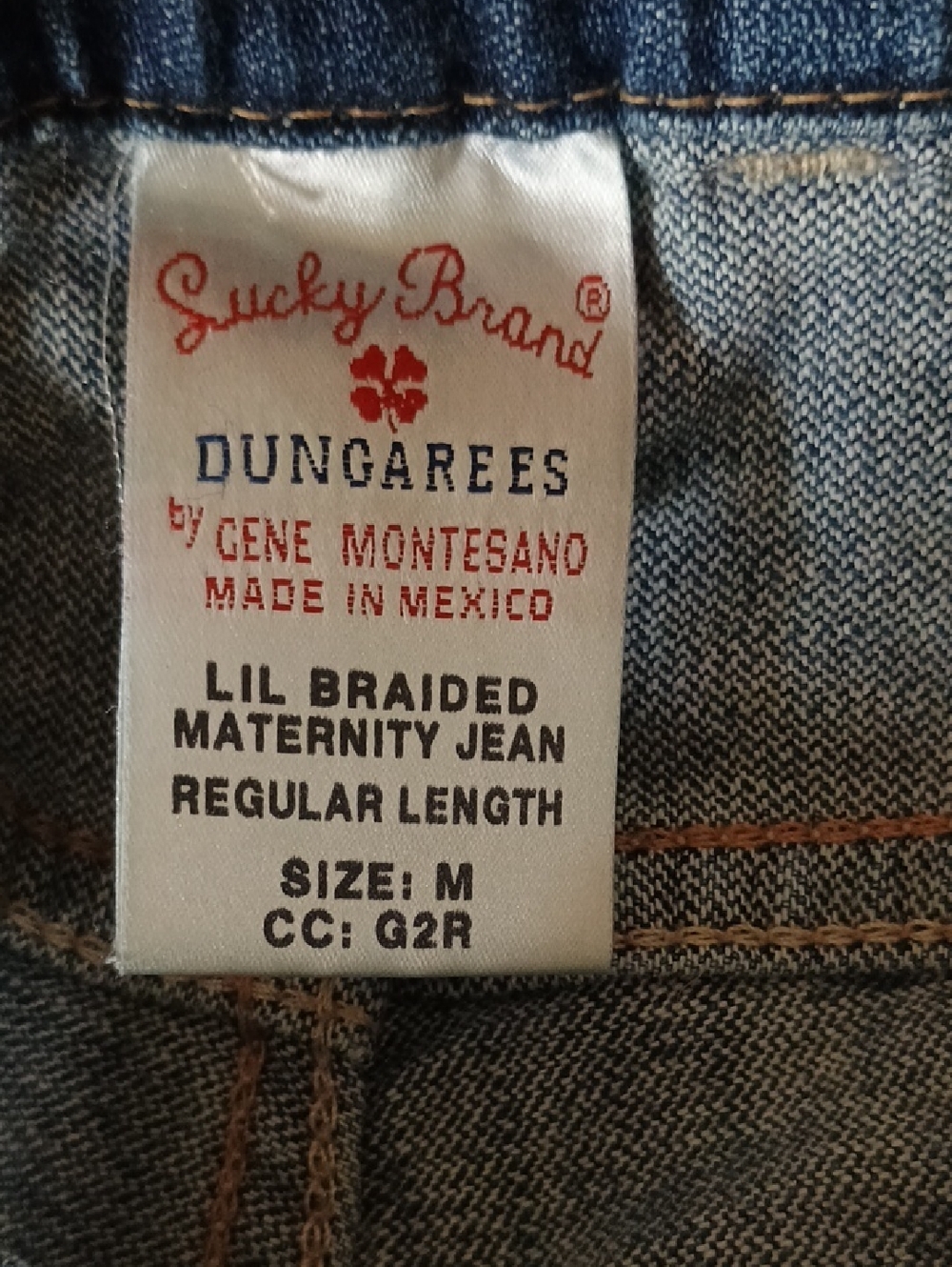 Lucky Brand Blue Denim Lil Braided Maternity Jean